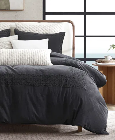 DKNY PURE HOTEL EYELET 3-PC. COMFORTER SET, FULL/QUEEN