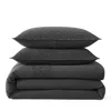 Dkny Pure Hotel Eyelet Comforter & Shams Set In Black