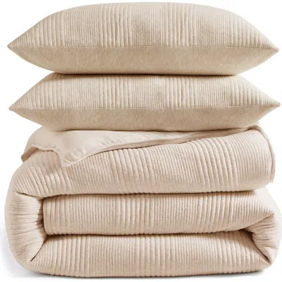 Dkny Pure Pure Rib Duvet Cover & Sham Set In Brown