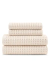 Dkny Pure Pure Yarn Dyed Cotton Waffle 4-piece Bath & Hand Towel Set In Neutral