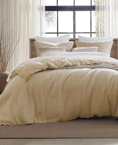 Dkny Pure Ribbed Jersey 3-pc. Duvet Cover Set, Full/queen In Brown