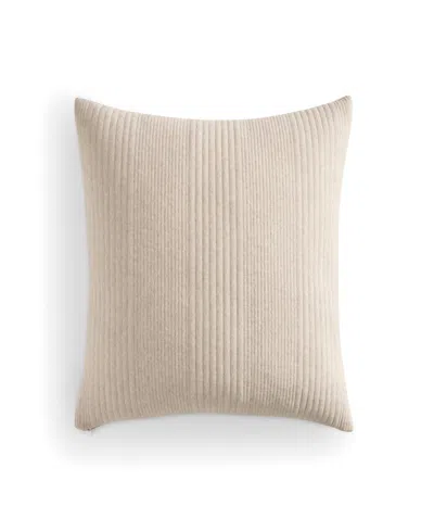 Dkny Pure Ribbed Jersey Decorative Pillow, 20"x20" In Brown