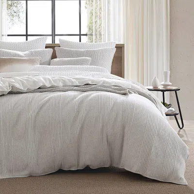 Dkny Pure Ribbed Jersey Duvet Set, King In White