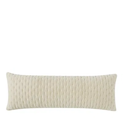 Dkny Pure Velvet Quilt Decorative Bolster Pillow, 12 X 36 In Brown