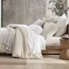 Dkny Pure Washed Linen-blend Duvet Set, Full/queen In Sage