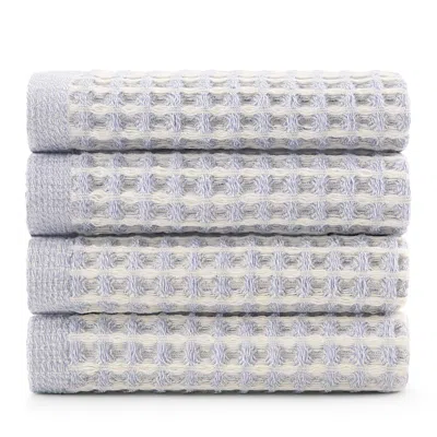 Dkny Pure Yarn Dyed Waffle Cotton 4-piece Washcloth Set