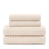 Dkny Pure Yarn Dyed Waffle Cotton Bath And Hand Towel 4-piece Set In Brown
