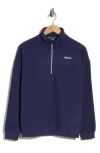 Dkny Quarter Zip Pullover Sweater In Blue