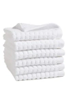 Dkny Quick Dry 6-pack Cotton Washcloths In White
