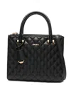 Dkny Quilted Tote Bag In Black
