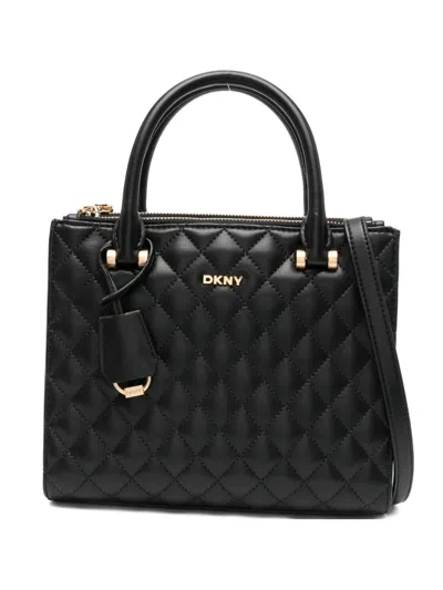 Dkny Quilted Tote Bag In Black