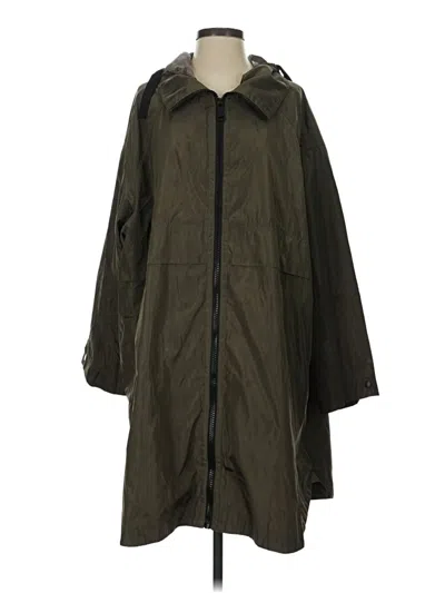 Pre-owned Dkny Raincoat In Green