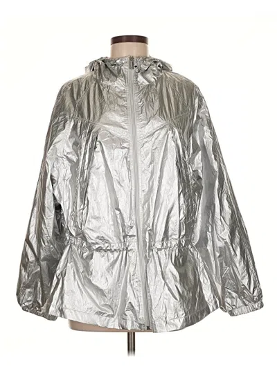 Pre-owned Dkny Raincoat In Silver