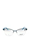 Dkny Ladies Silver Tone Rectangular Eyeglass Frames Dk3007 In Multi