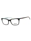 Dkny Rectangular Women's Eyeglasses - Modern Design In Black