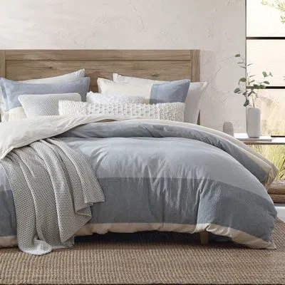 Dkny Recycled Cotton Colorblock Comforter Set Blue