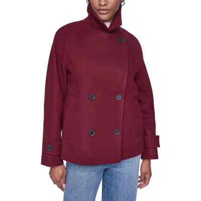 Dkny Relaxed Fit Peacoat In Red