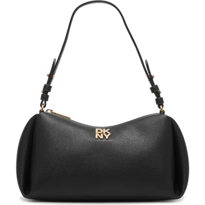 Dkny Remy Faux Leather Shoulder Bag In Black/gold