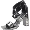 Dkny Revelyn Womens Buckle Manmade Block Heels In Multi