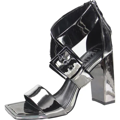 Dkny Revelyn Womens Buckle Manmade Block Heels In Multi
