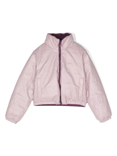 Dkny Kids' Reversible Puffer Jacket In Pink