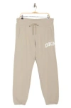 Dkny Rhinestone Arched Logo Joggers In Vintage Khaki/eggnog