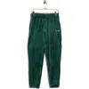 Dkny Women's Platinum Velour Rhinestone Logo Slim Fit Joggers In Green
