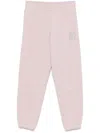 Dkny Rhinestone-logo Trousers In Pink