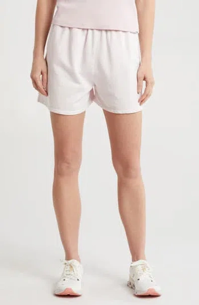Dkny Rib Mix Cotton Shorts In Bliss Pink