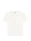 Dkny Ribbed Button T-shirt In Neutral