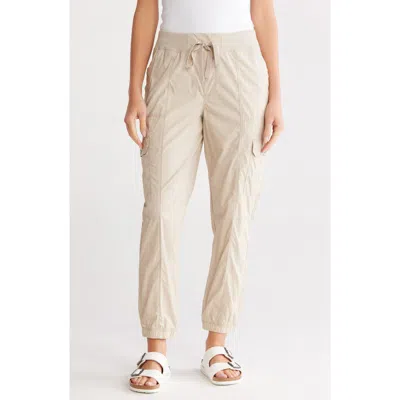 Dkny Ribbed Drawstring Waist Cargo Joggers