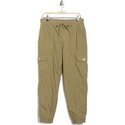 Dkny Ribbed Drawstring Waist Cargo Joggers