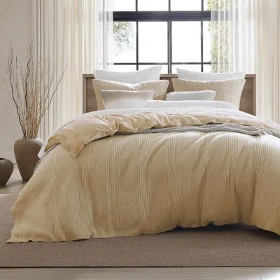 Dkny Ribbed Jersey Comforter Set Oatmeal In Beige