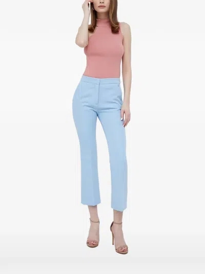 Dkny Ribbed One-shoulder Top In Blue
