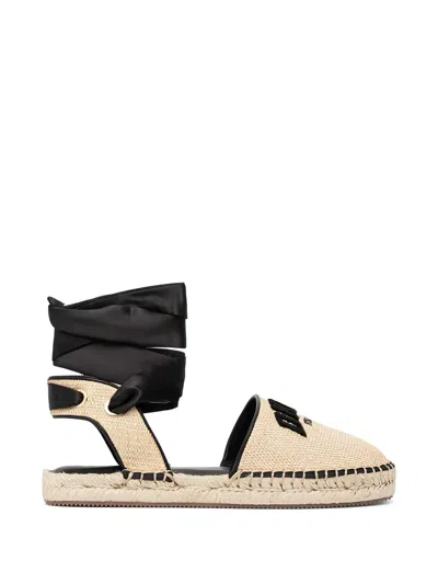 Dkny Ribbon Embroidery Espadrilles In Neutral