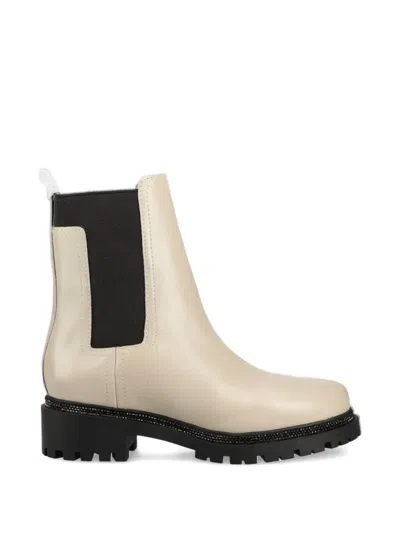 Dkny Rick Embellished Chelsea Boots In Neutral