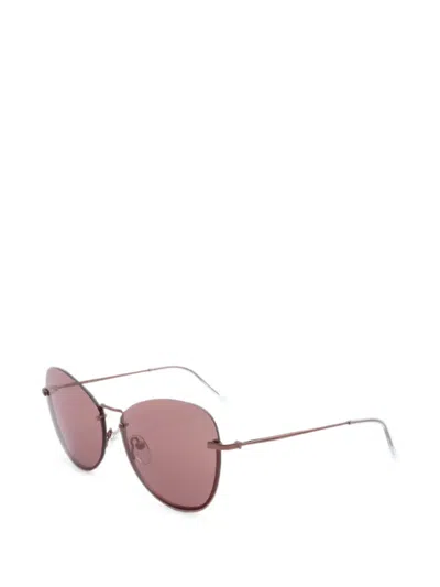 Dkny 무테 파일럿 프레임 선글라스 In Brown