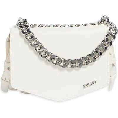 Dkny Riona Flap Mini Crossbody Bag In White