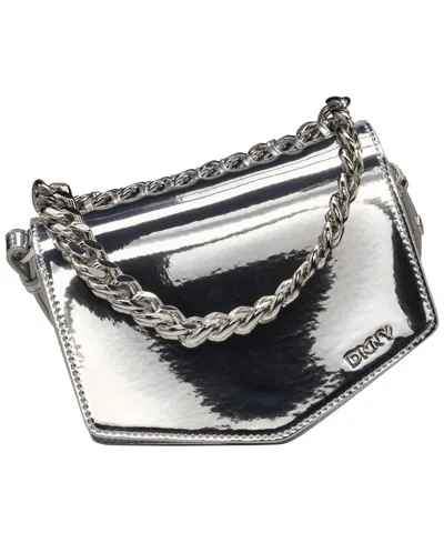 Dkny Riona Flap Mini Crossbody Bag In Silver