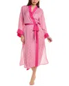 Dkny Satin Maxi Blush Kimono Robe In Pink