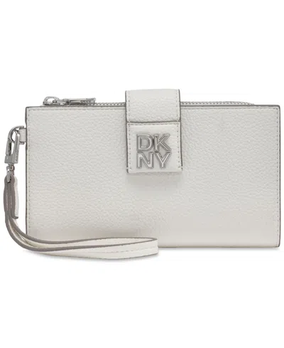 Dkny Robin Flap Wristlet Wallet In Marshmallow