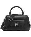Dkny Robin Satchel In Black,silver