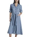 Dkny Roll Tab Cargo Dress In Blue