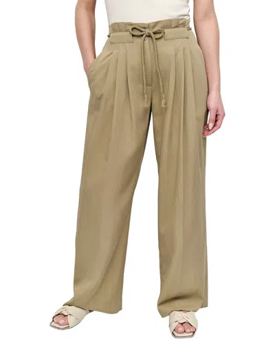 Dkny Rope Tie Front Wide Leg Pant In Green