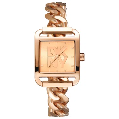Dkny Rose Gold Chain-link Quartz Watch