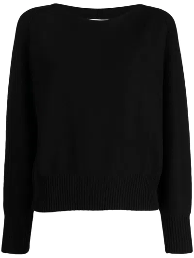 Dkny Round-neck Long-sleeve Jumper In Black