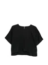 Dkny Round-neck Short-sleeve Top In Black