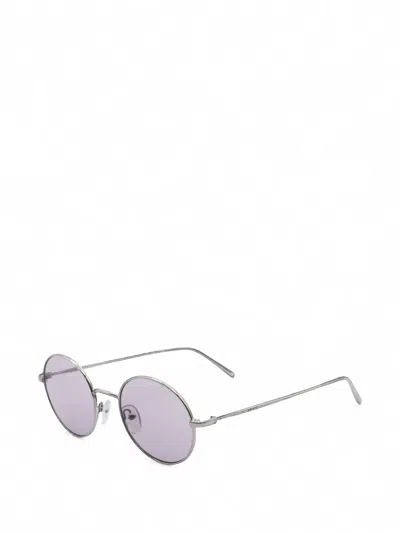 Dkny Round-frame Glasses In Silver
