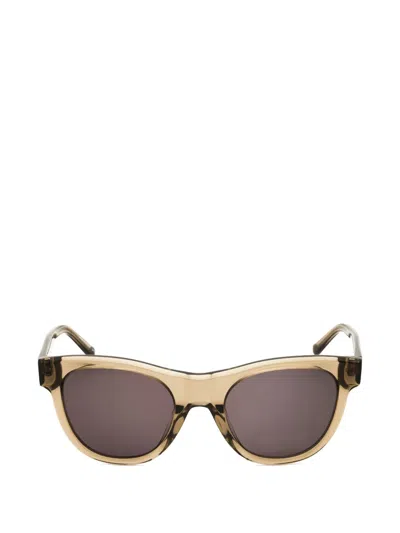 Dkny Round-frame Sunglasses In Brown