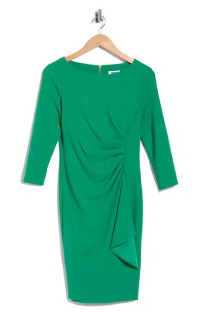 Dkny Ruched Body-con Dress In Green